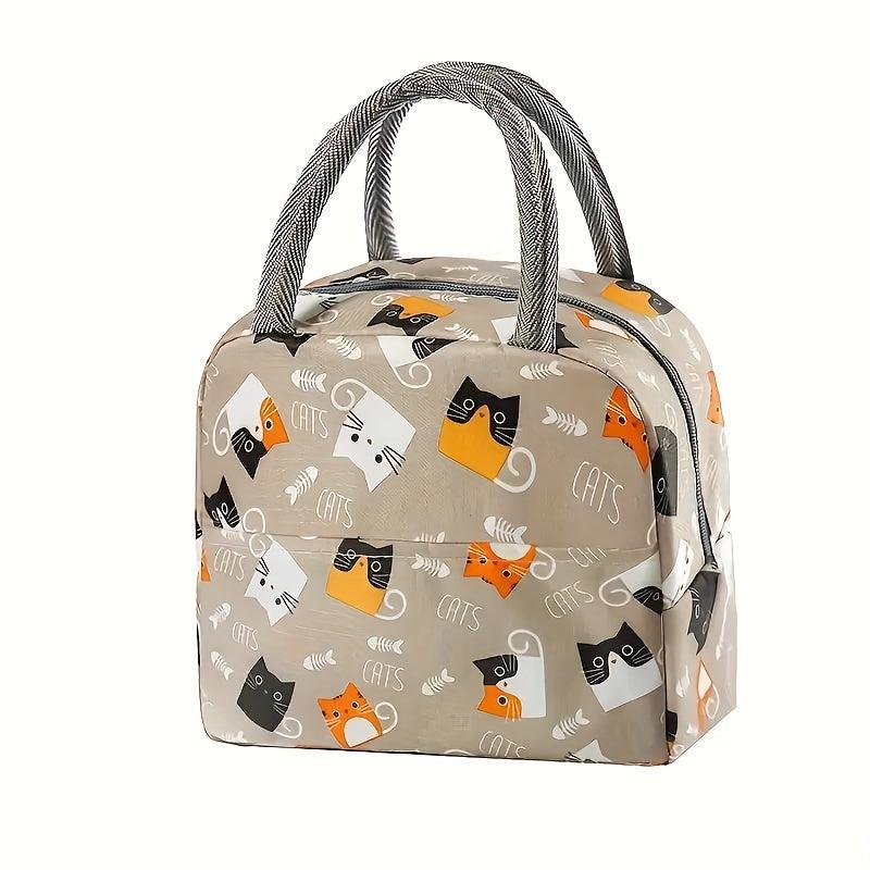 Picnic Bag Lunch Box Tote with Aluminum Foil Insulation Portable Meal Carrier
