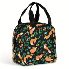 Insulated Lunch Bag with Shoulder Strap & Zipper, Hand Washable Polyester