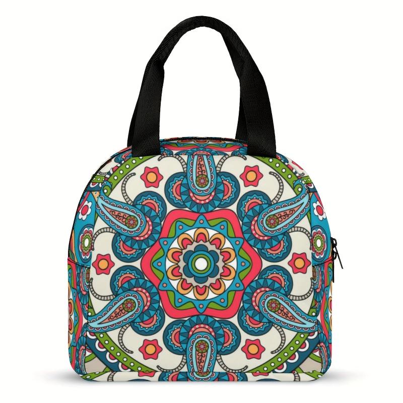 Insulated Lunch Bag with Shoulder Strap & Zipper, Hand Washable Polyester
