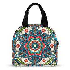 Insulated Lunch Bag with Shoulder Strap & Zipper, Hand Washable Polyester