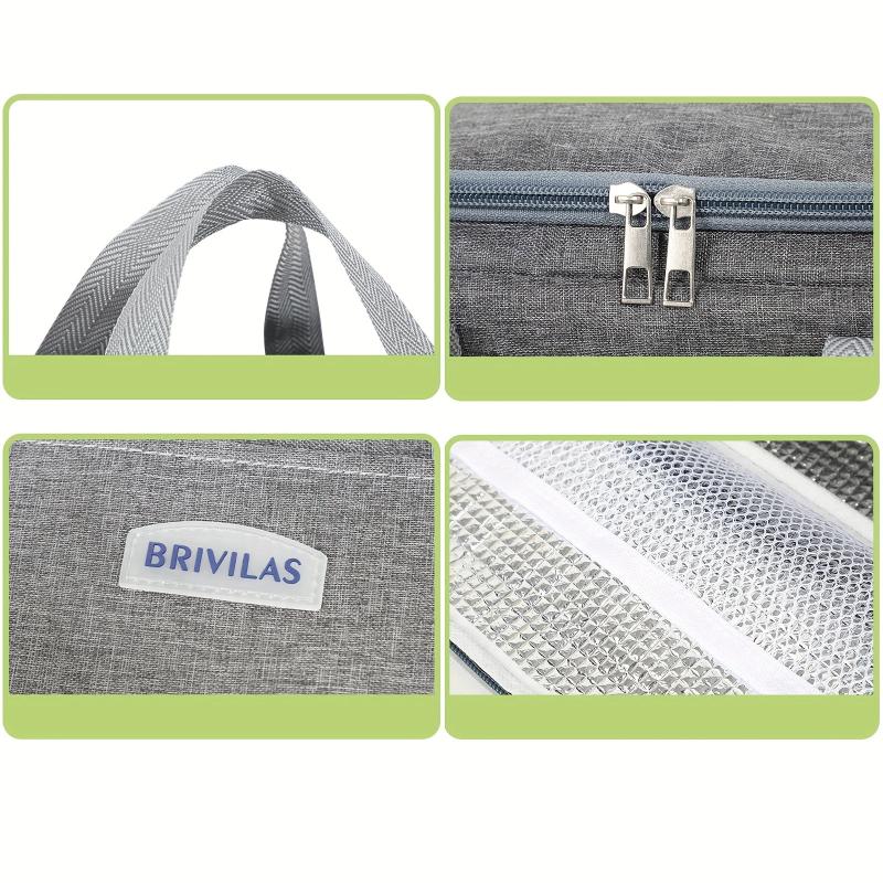 6000ml Insulated Lunch Bag Waterproof & Foldable with Dual Compartments