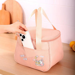 Cartoon Insulated Lunch Bag for Students Picnic Cam
