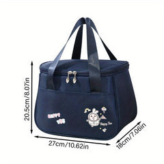 Cartoon Insulated Lunch Bag for Students Picnic Cam