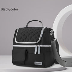 Large Capacity Insulated Lunch Bag with Shoulder Strap