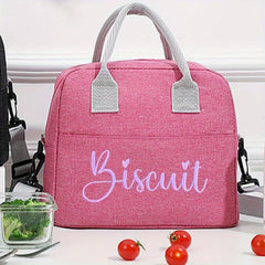 Large Insulated Lunch Bag with Aluminum Foil Zippered Bento Box Tote