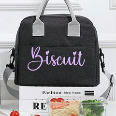 Large Insulated Lunch Bag with Aluminum Foil Zippered Bento Box Tote