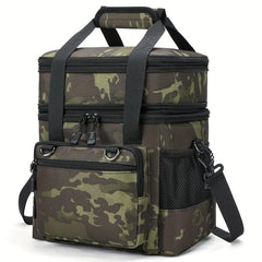 Large Capacity Double Layered Lunch Bag for Work Travel