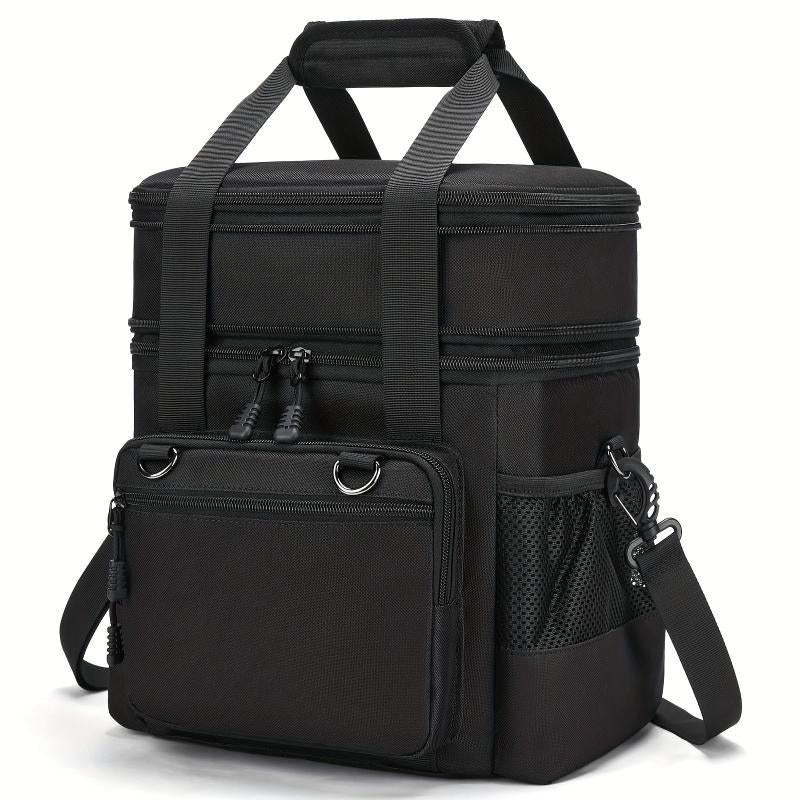 Large Capacity Double Layered Lunch Bag for Work Travel