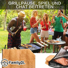 FAMILYQL BBQ Cooler Bag Hydrophobic Fabric Light Yellow