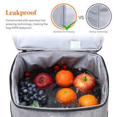 Large Insulated Soft Cooler Bag with Hard Liner for Picnic Lunch BBQ Camping