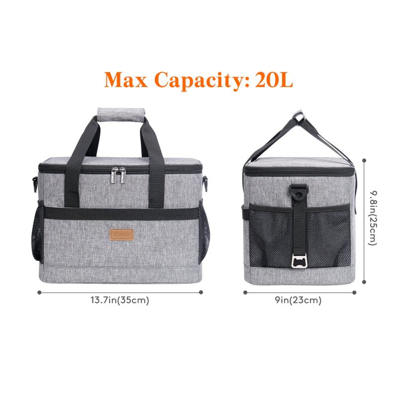 Large Insulated Soft Cooler Bag with Hard Liner for Picnic Lunch BBQ Camping