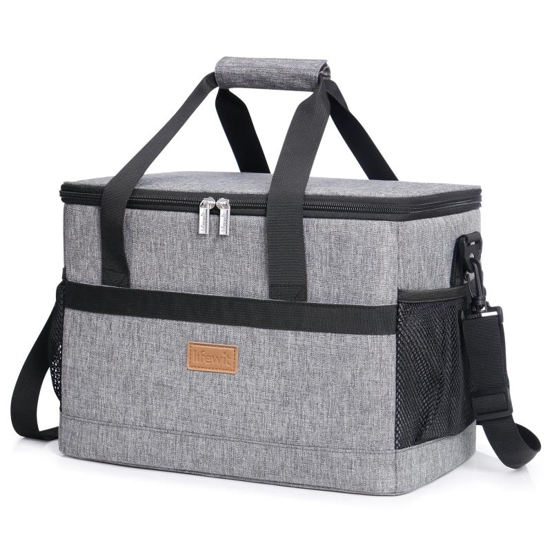 Large Insulated Soft Cooler Bag with Hard Liner for Picnic Lunch BBQ Camping