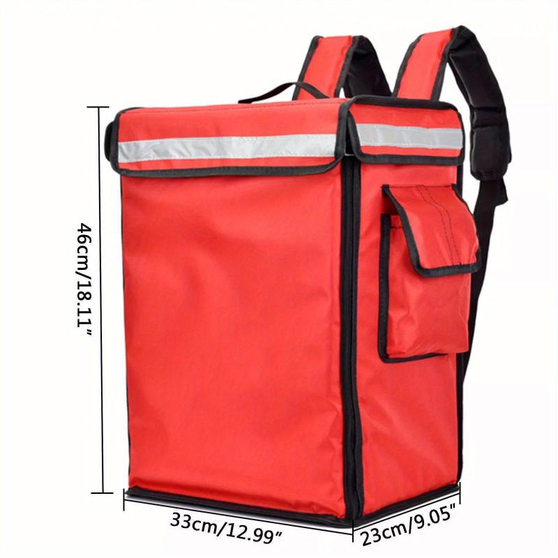 42L Insulated Food Backpack Thermal Cooler Bag Reflective Strips Durable Plastic