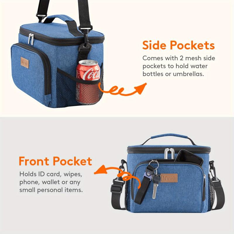 Portable Cooler Freezable Soft Lunchbox Leakproof with Adjustable Shoulder Strap