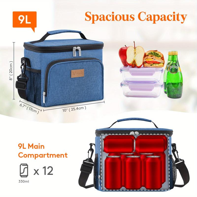 Portable Cooler Freezable Soft Lunchbox Leakproof with Adjustable Shoulder Strap