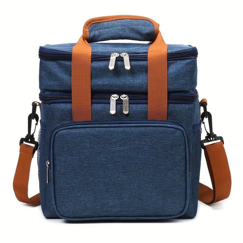 Dual Layer Insulated Lunch Cooler Bag Waterproof Oxford