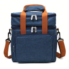 Dual Layer Insulated Lunch Cooler Bag Waterproof Oxford