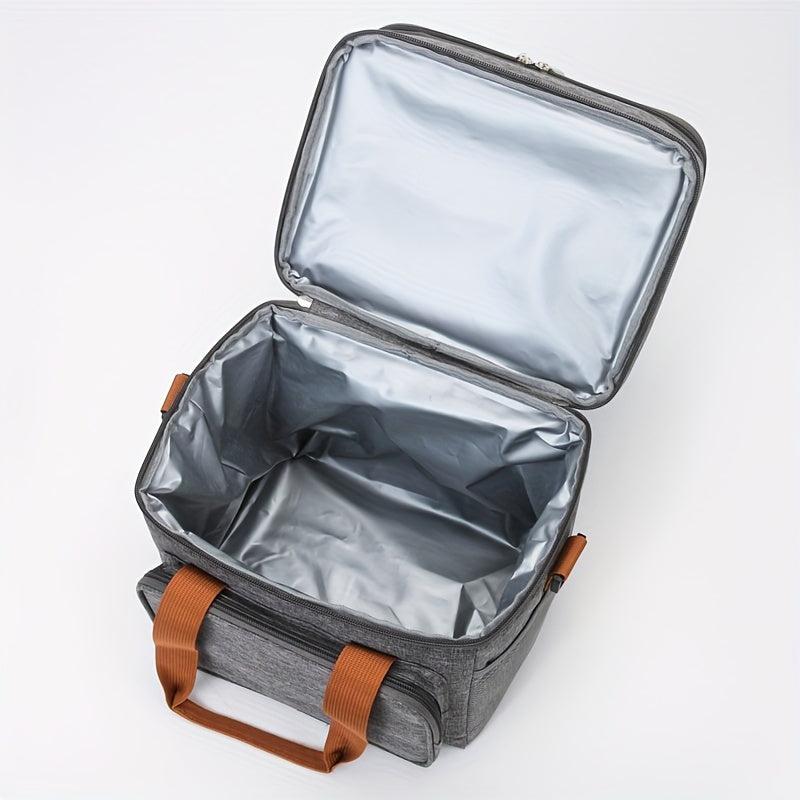 Dual Layer Insulated Lunch Cooler Bag Waterproof Oxford