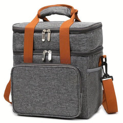 Dual Layer Insulated Lunch Cooler Bag Waterproof Oxford