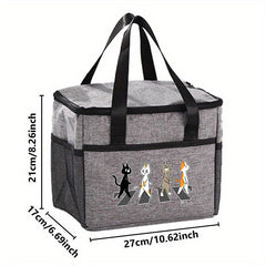 Crossing Street Cat Insulated Lunch Bag