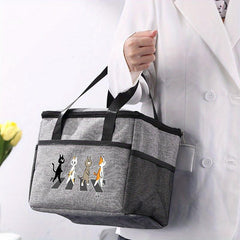 Crossing Street Cat Insulated Lunch Bag