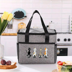 Crossing Street Cat Insulated Lunch Bag