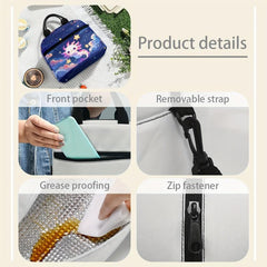 Axolotl Print Large Capacity Foldable Handbag for School or Work