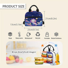 Axolotl Print Large Capacity Foldable Handbag for School or Work