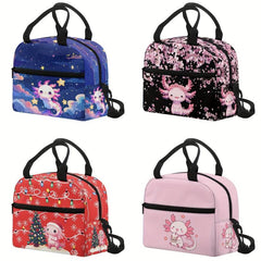 Axolotl Print Large Capacity Foldable Handbag for School or Work