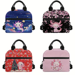 Axolotl Print Large Capacity Foldable Handbag for School or Work