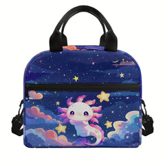 Axolotl Print Large Capacity Foldable Handbag for School or Work