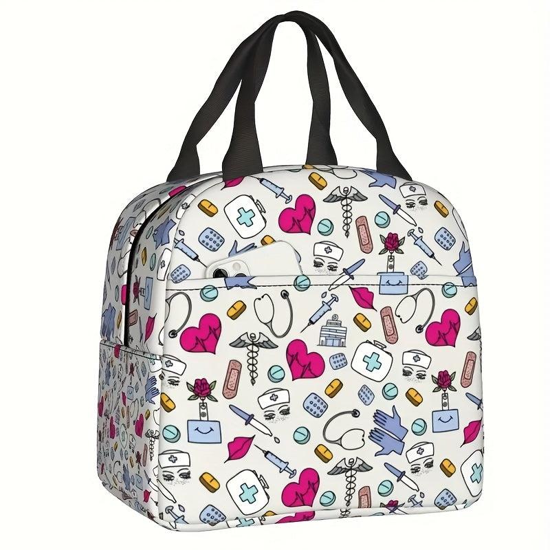 Large Insulated Lunch Bag for Nurses Waterproof & Reusable