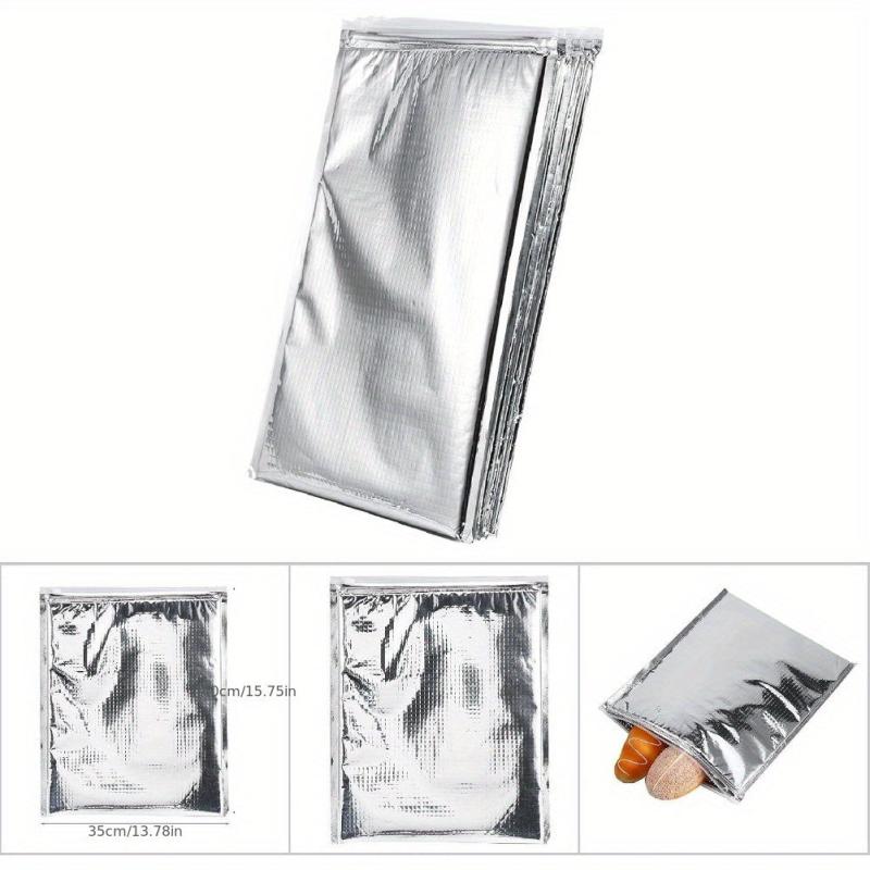 6pcs Insulated Thermal Cooler Bag Set - Silver