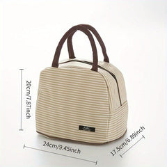 Large Capacity Oxford Thermal Lunch Box Bag Portable Thermal Bag