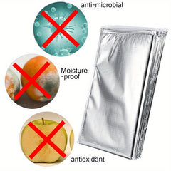 5pcs Aluminum Foil Insulated Food Storage Bag Thermal Cooler Silver
