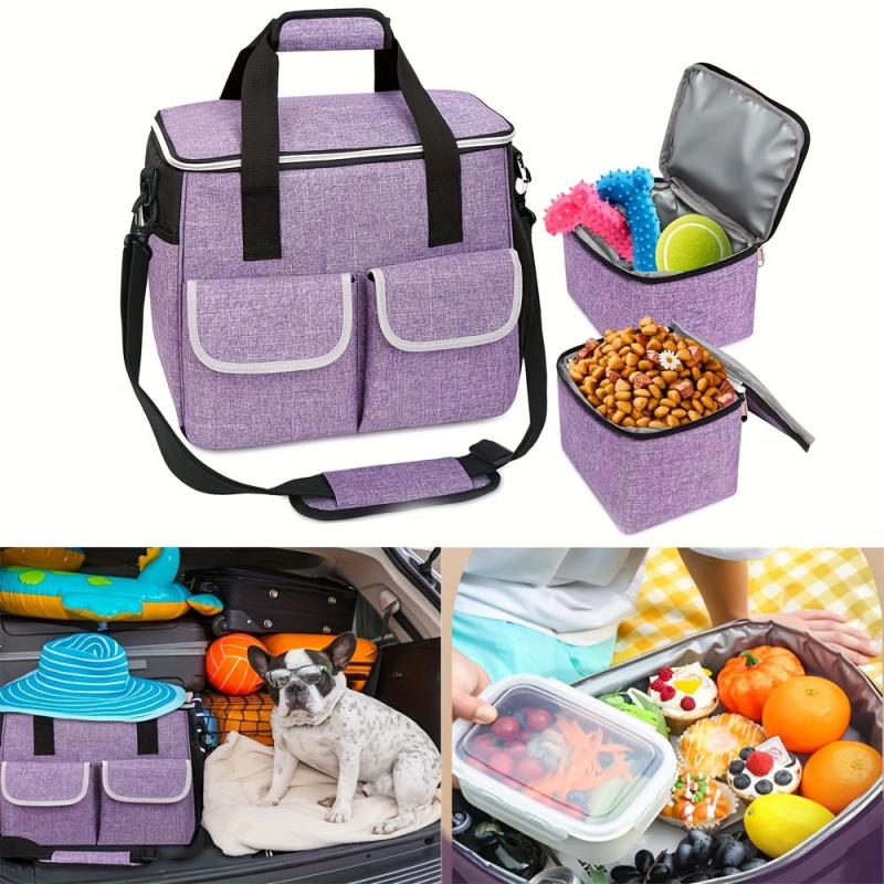 3pcs Storage Bag Large Capacity Insulated Meal Bag with 2 Small Bags