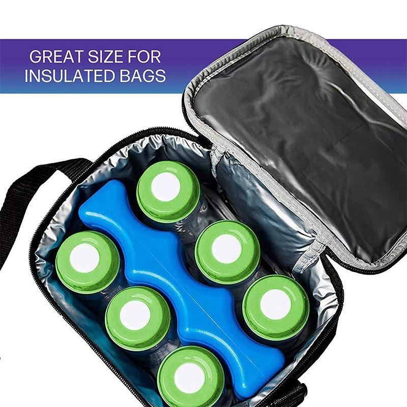 2pcs Insulated Ice Packs for Coolers & Breastmilk Storage