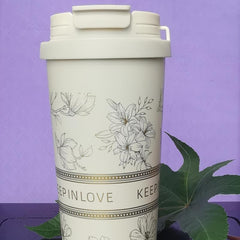 Stylish Lily of The Valley Stainless Steel Coffee Mug