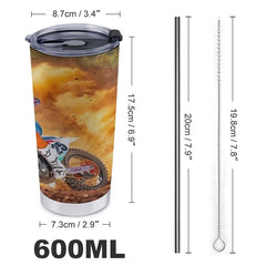 20oz Stainless Steel Insulated Travel Cup - Dynamic Motocross Design