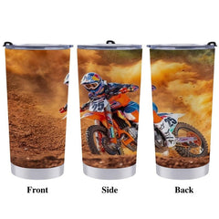 20oz Stainless Steel Insulated Travel Cup - Dynamic Motocross Design