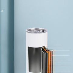 Stainless Steel Car Tumbler Cup Vacuum Insulated with Lid & Straw