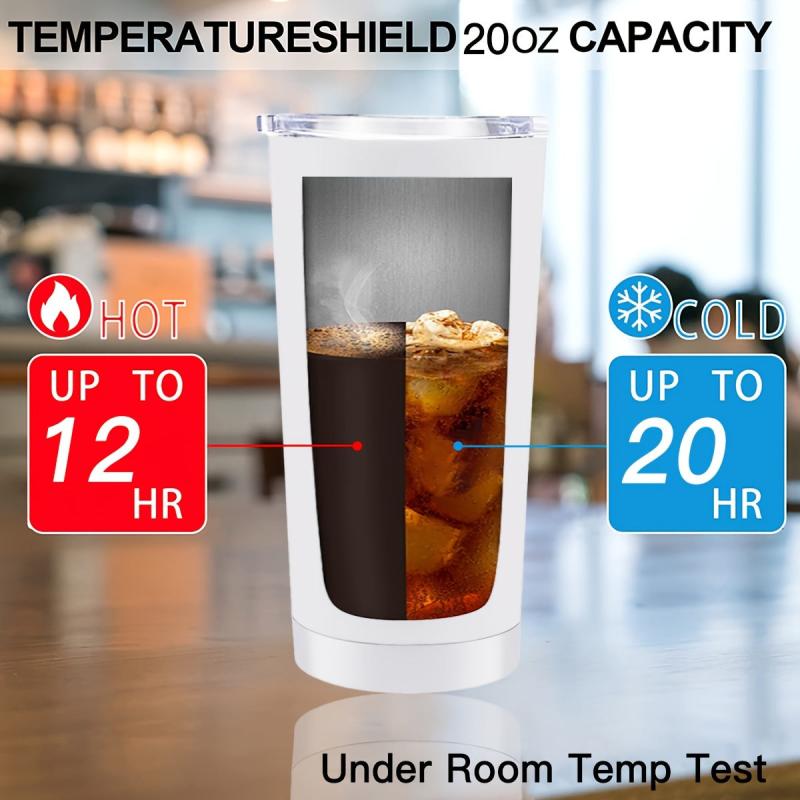 20oz Stainless Steel Travel Mug Cat Hand Wash Reusable Coffee Tumbler