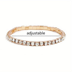 Elegant Diamond Inlay Elastic Bracelet