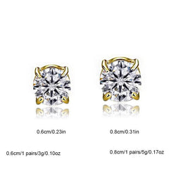 Men's Stainless Steel Double Head Earrings Studs