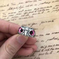 Owl Devil's Eye Ring Retro Creative Exaggerated Animal Opening Adjustable Finger