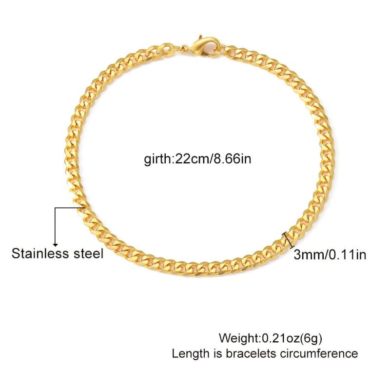 Stainless Steel Chain Bracelet for Men