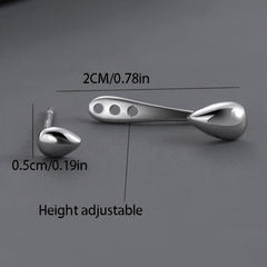 Retro Water Drop Ear Studs Men's Earrings Hip Hop Style