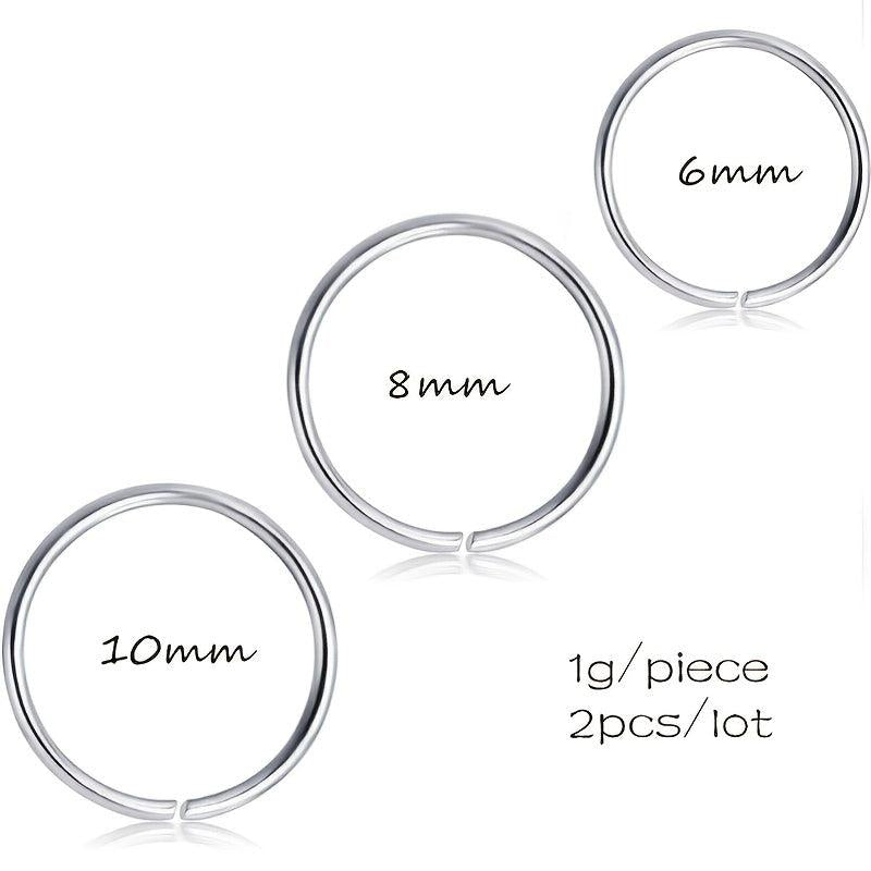 Stainless Steel Round Ring Nose Nail Body Ear Ring