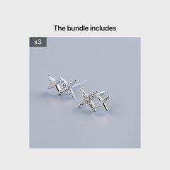 Light Star Stud Earrings Set