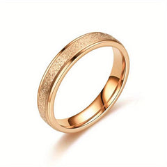 Niche Titanium Steel Frosted Ring For Men Couples 4mm Width